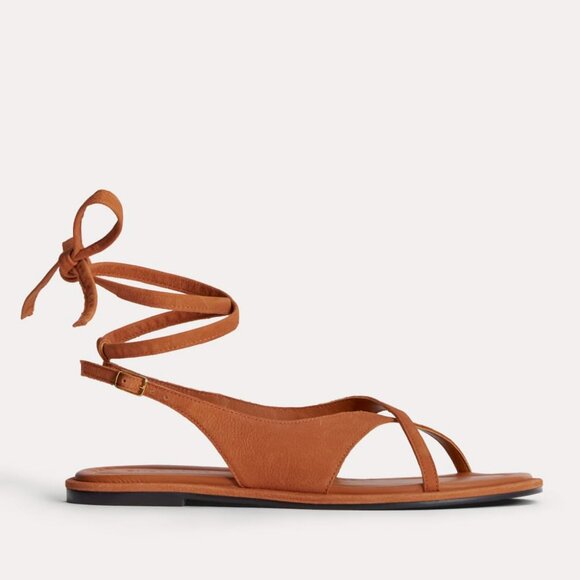 Everlane Leather Crisscross Sandal in Cinnamon, Size 9.5 - Picture 2 of 3